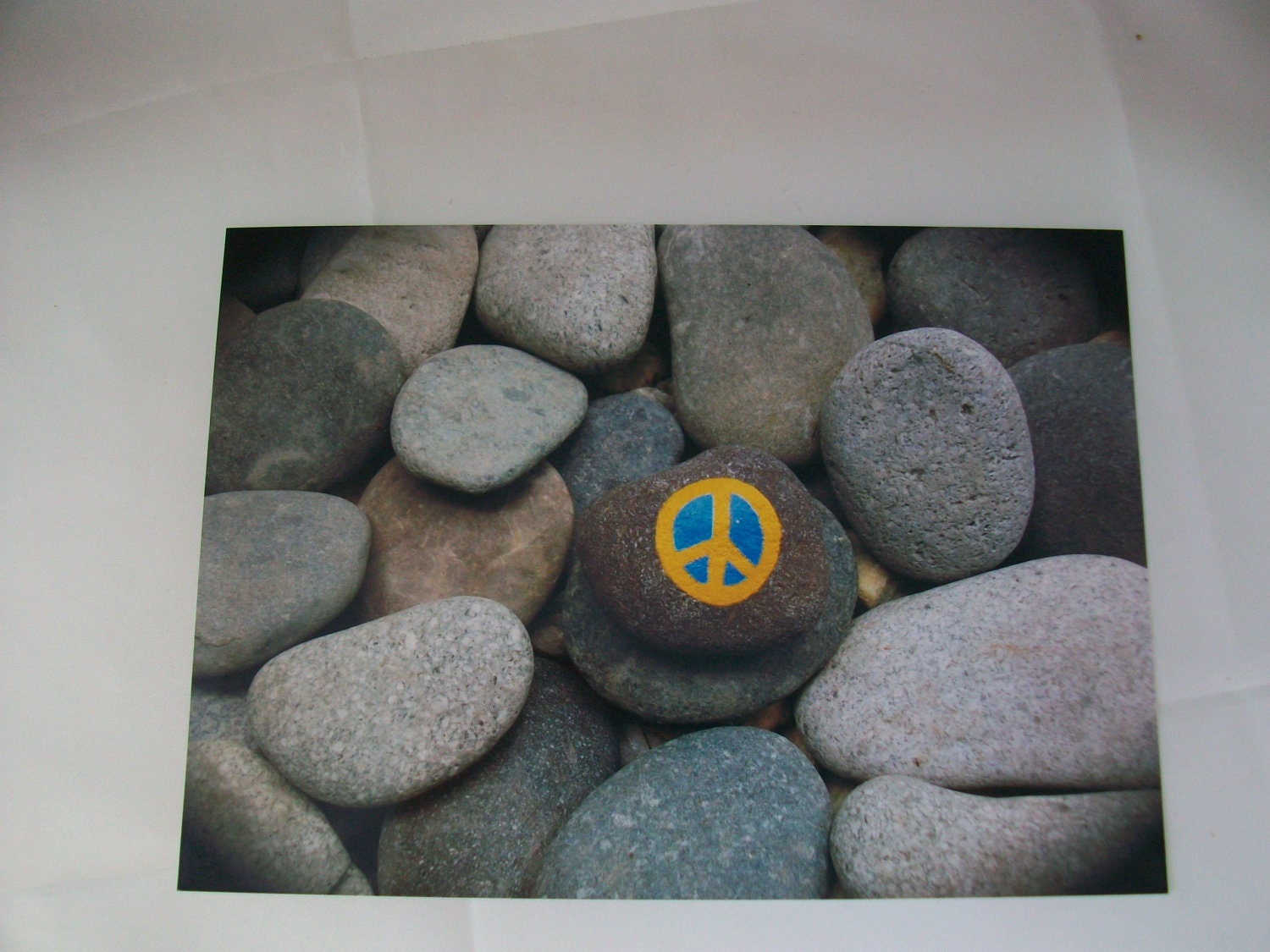 Peace Rocks Cairn Art Print