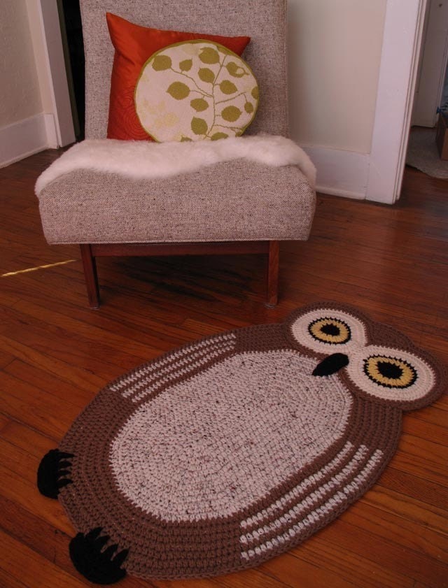 CROCHET OWL RUG