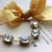 Vintage Jewel Bracelet with Gold Ribbon. 14k Gold Filled Bracelet. The Duchess