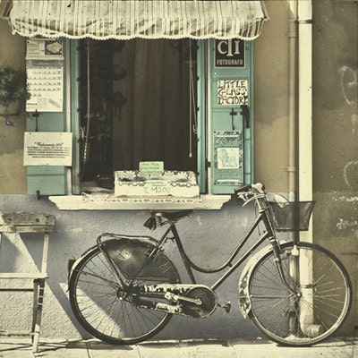 Burano Bicycle - 5x5 Fine Art Photograph - Home Decor Venice Island Bike Italy Wall Art - lorandherworld