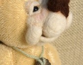 11 inch Handmade Mohair Teddy Bear -Creme