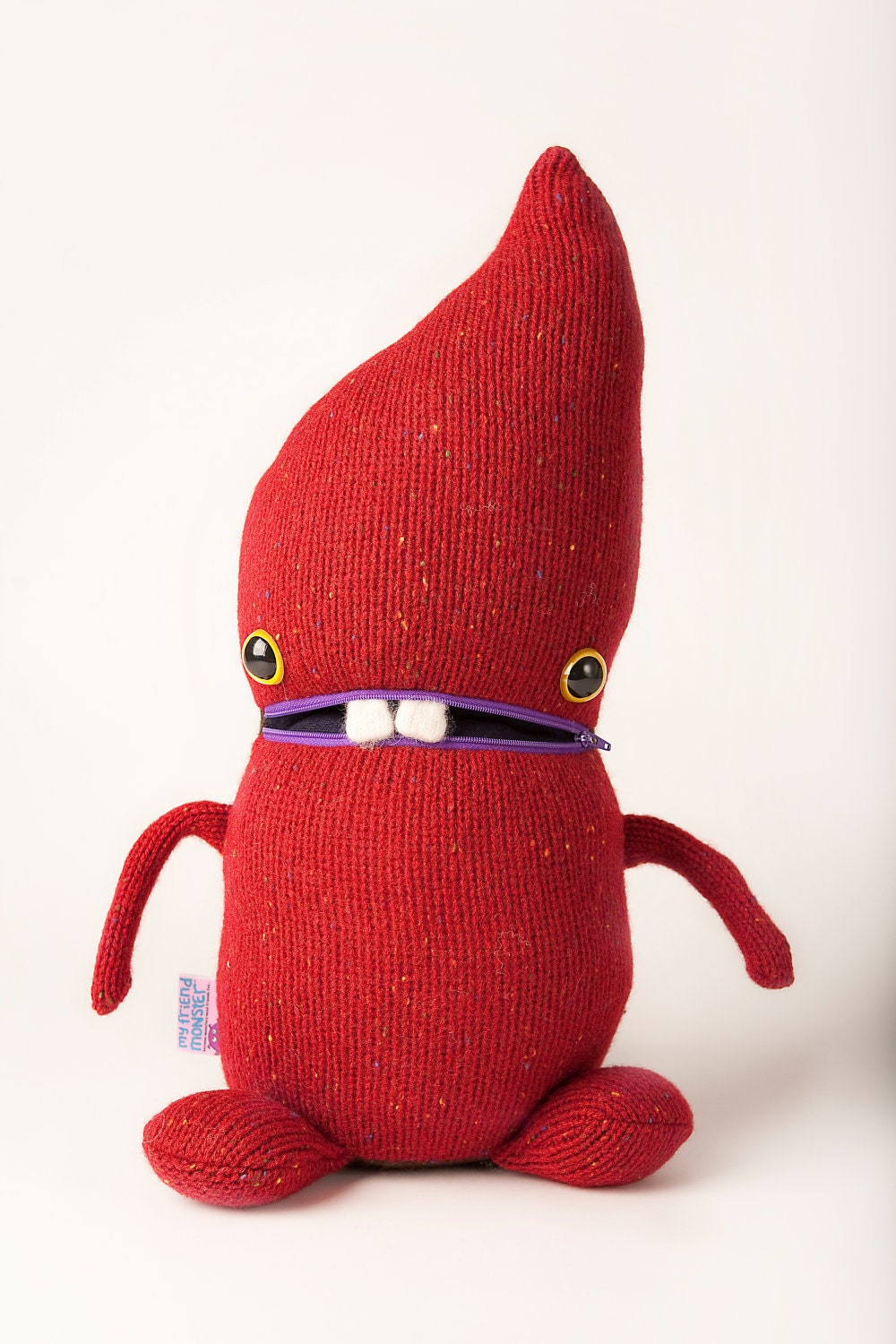 Zippety the monster handmade upcycled sweaters