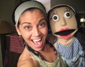 MePuppet, Personalized Puppet, Portrait Puppet, with one arm rod