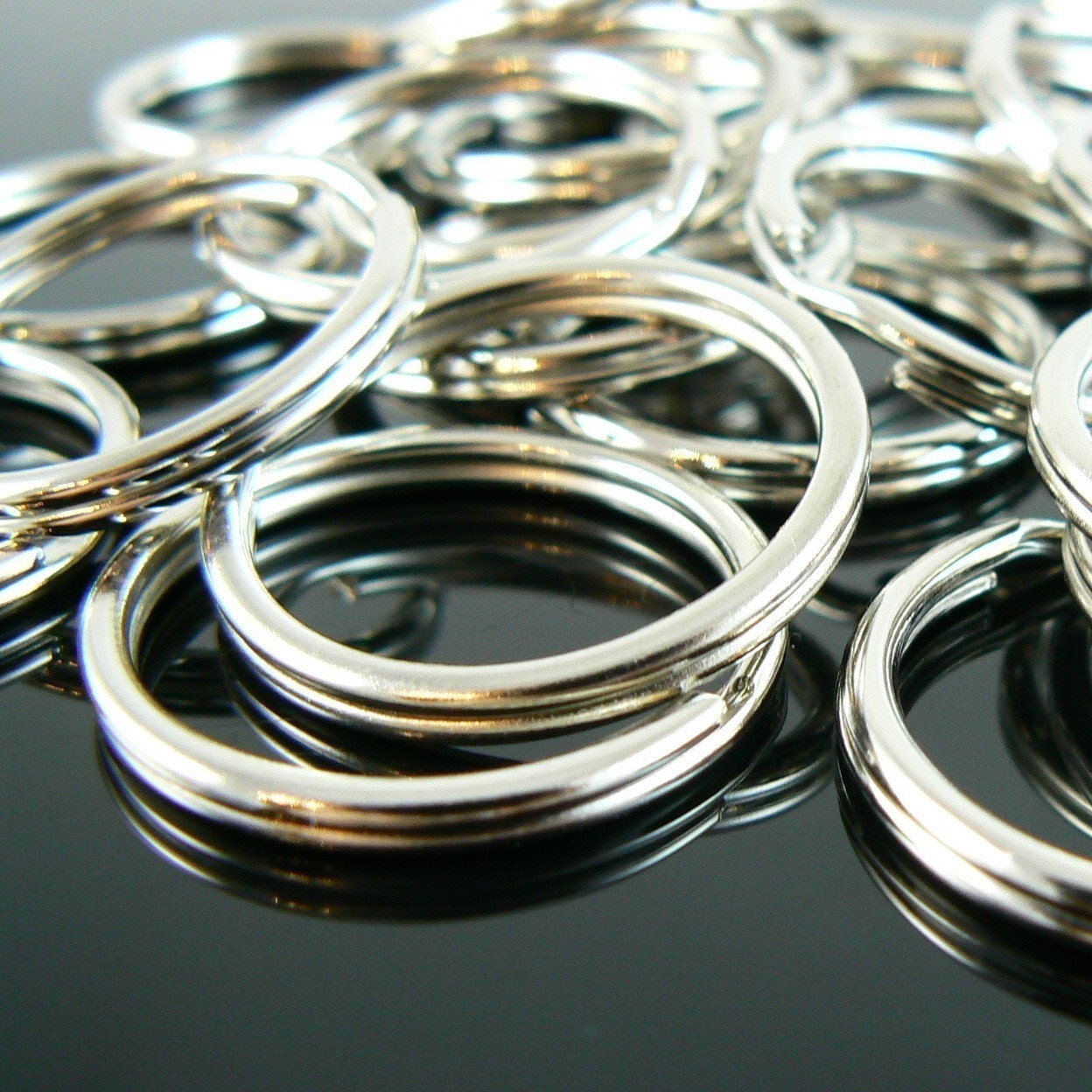 24mm nickel plated split ring/ key ring/ key chain rings, 25 pcs
