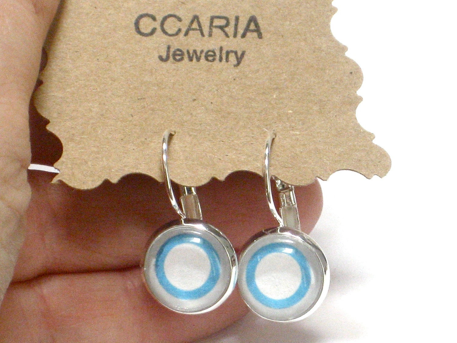 Blue Circle WDD Earrings, World Diabetes Day, Awareness Jewerly, Support JDRF Diabetic Jewerly