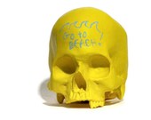 chalkboard skull