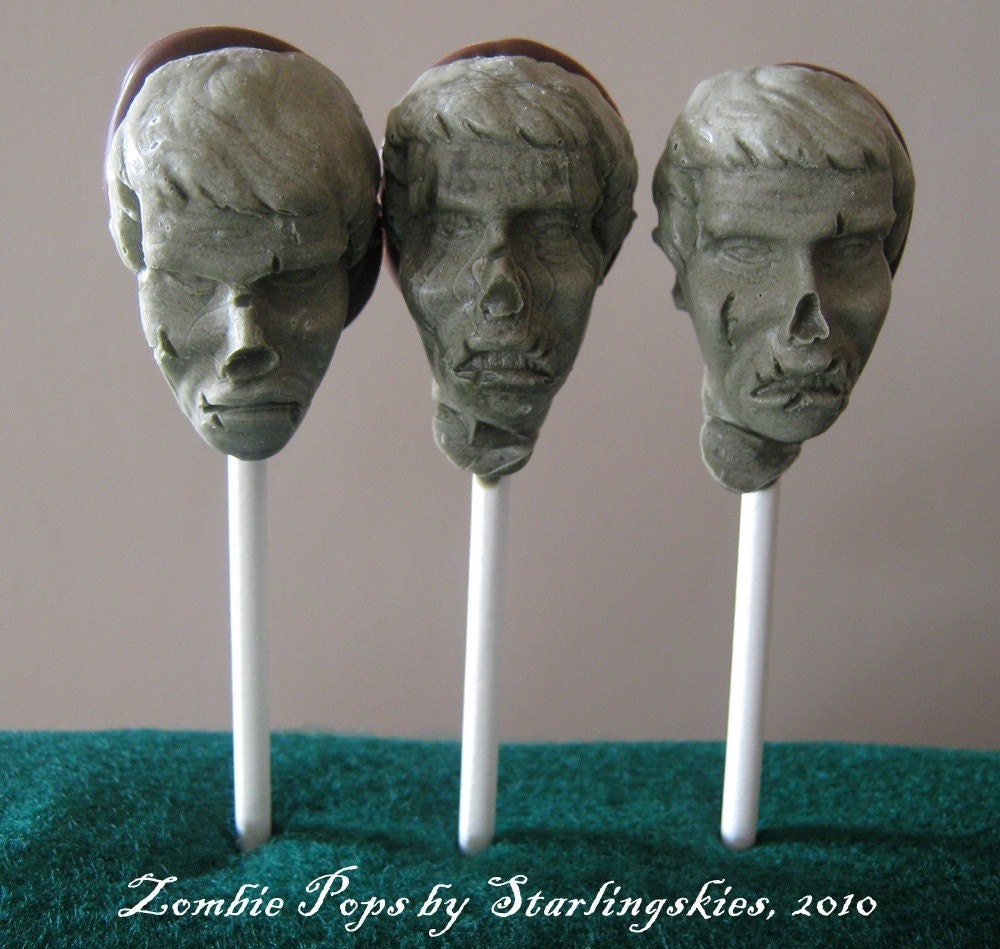 ZOMBIE POPS, The head on a stick you're dying to consume, Quantity 3