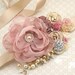 Bridal Sash- Wedding Sash in Dusty Rose, Rose, Champagne and Gold- Vintage Escape