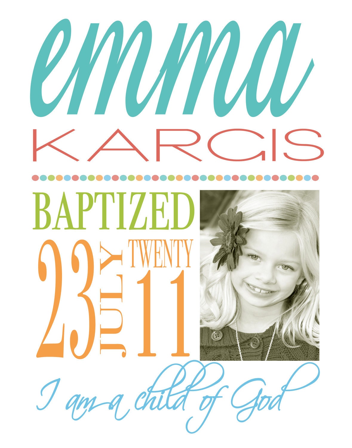Custom Baptism Subway Art Announcement Il_570xn