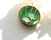 White sheep earrings