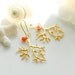 Coral earrings - Coral branch earrings - Gold coral earrings - Coral reef earrings in gold