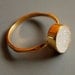 White Druzy Ring - Oval Shaped Ring - Natural Geode Ring