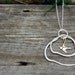 SALE 15 OFF Sparrow Charm Necklace - Sterling Silver, Gold Filled - Two Tone Necklace, Bird Necklace, OOAK