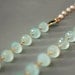 Memorial Day SALE Aqua Blue Chalcedony Necklace - Mint Green, Sea Foam Green - Blue Topaz, White Freshwater Pearls, Something Blue