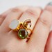 SALE 15 OFF Gold Citrine Ring - Gemstone Ring - Stacking Ring, November Birthstone Ring, Teardrop