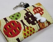 iPhone Case Sleeve /iPhone 4 Cover- PADDED - Apple Trees with a pocket