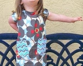 Blue Thistle Dress- 24m to 5T- Perfect for Family Portraits