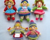Jolly Tots - toy dolls - INSTANT DOWNLOAD - PDF email knitting pattern - ePattern