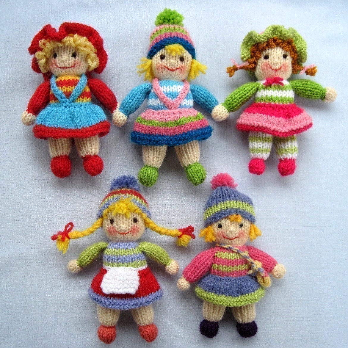 Jolly Tots - toy dolls - INSTANT DOWNLOAD - PDF email knitting pattern - ePattern