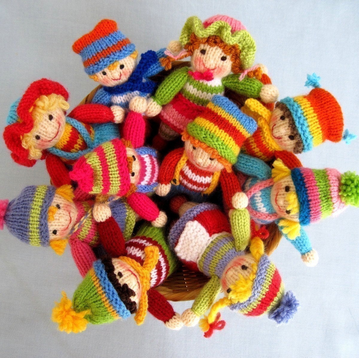 Jolly Tots - toy dolls - INSTANT DOWNLOAD - PDF email knitting pattern - ePattern