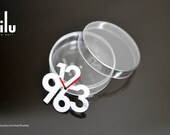 Modern Design White Clock Miniature for Dollhouse, Blythe, Lati, Puki