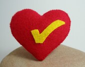 Tick Heart Brooch Pin