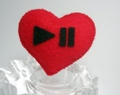 Listen To Your Heart Felt Brooch Pin
