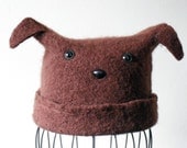 Felted Brown Labrador Dog Hat