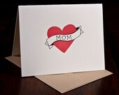 Mom Tattoo letterpress card