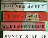 wood & word sign