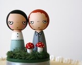 Custom Woodland Fancy Mini Wedding Cake Topper