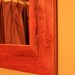 Rustic Cherry Framed Mirror, Clear Coat Finish, 30 x 36 - Handmade