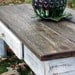 Large Coffee Table, Reclaimed Wood, Rustic Contemporary, Natural and Distressed White Finish - Handmade