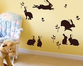 Bunny n Hare wall art decals