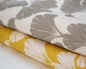 Royal Ginko - slate gray - Linen Cotton Canvas