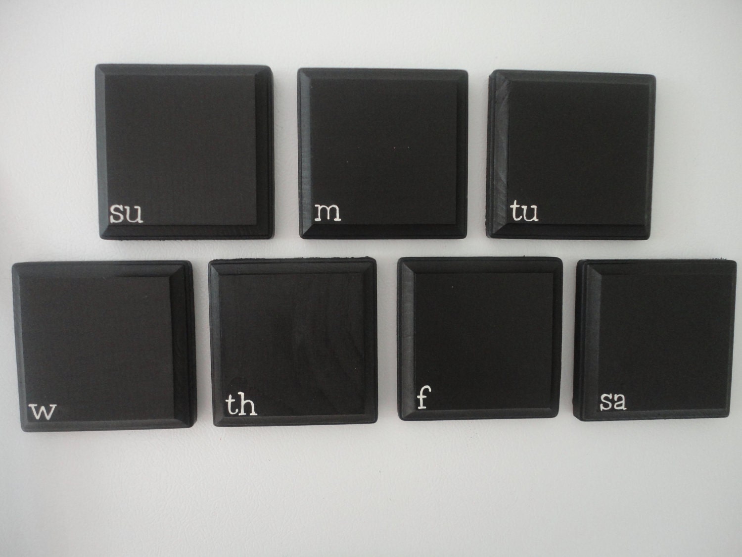 Magnetic Chalkboard Weekly Calendar (black with white letters)