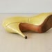 1950's heels / vintage late 50's patent heels / Maize Shimmer