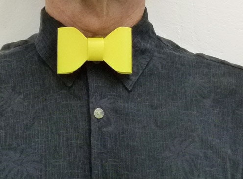 Plastic Recycle, Neck Bow Tie, Yellow, Blue, White, Red