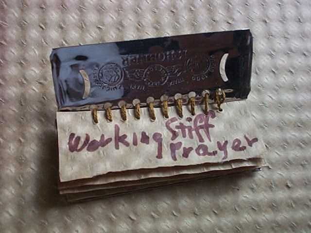 Books, Music & Media Handmade Chapbook w Repurposed Harmonica Covers, Home and Living