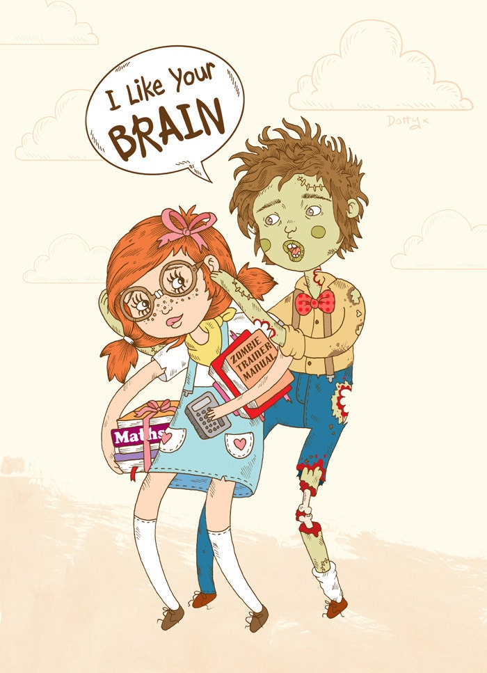 I Like Your Brain A3 Print
