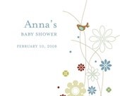 Eco-Friendly Personalized Baby Shower Spring Favor Labels