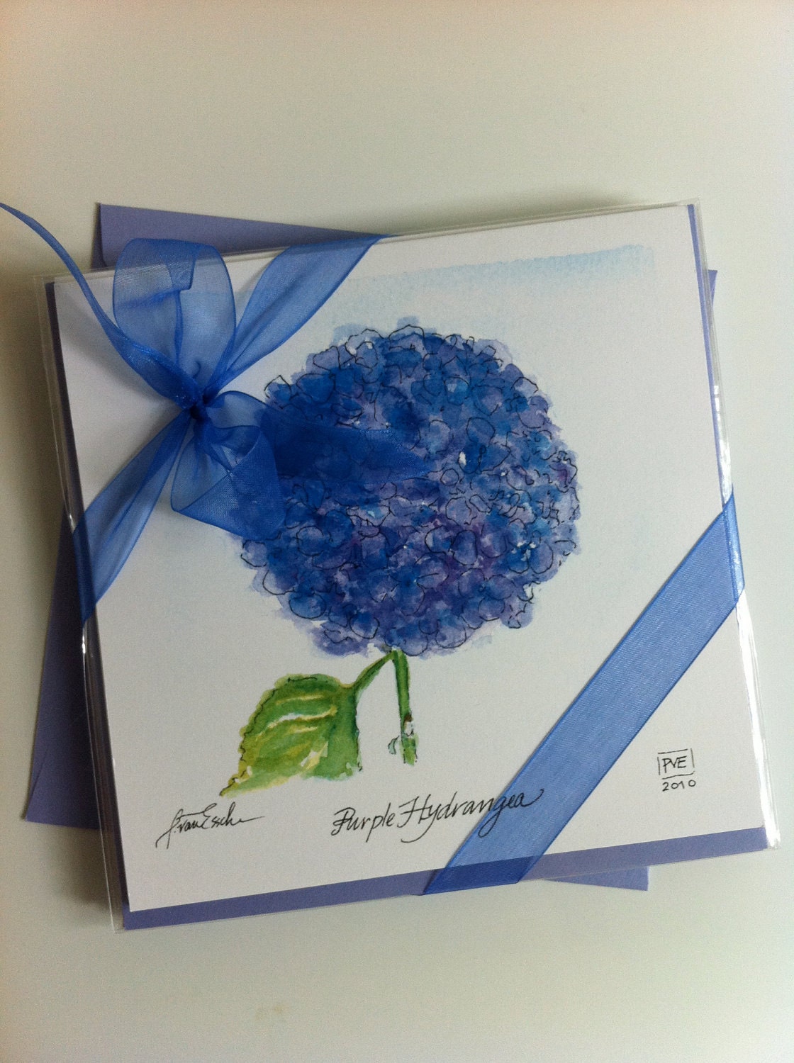 Purple Hydrangea Notecard
