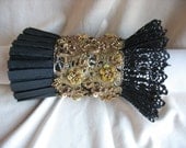 Black Gold Lace Cuff by MaggieGlynn