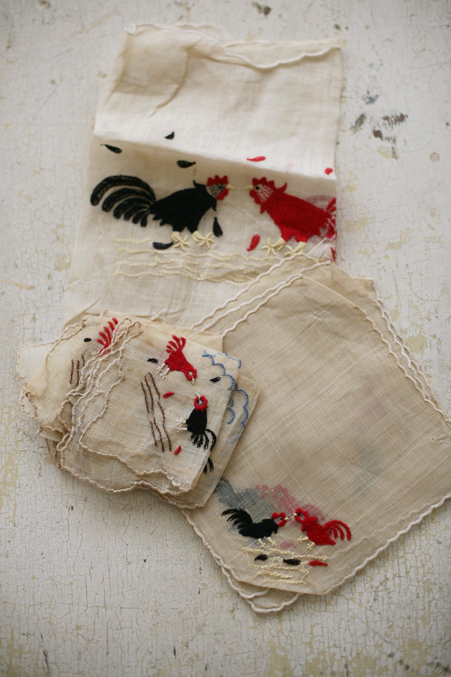 set of rooster linens