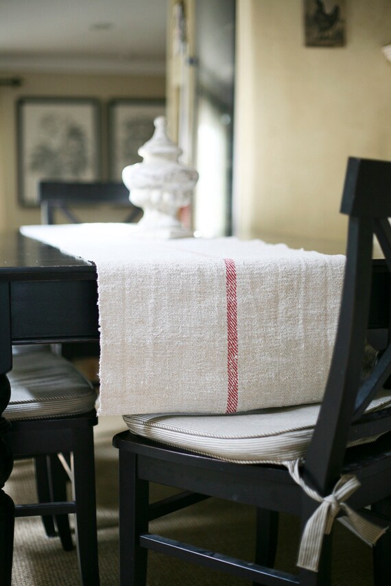red grain sack table runner (reserved)