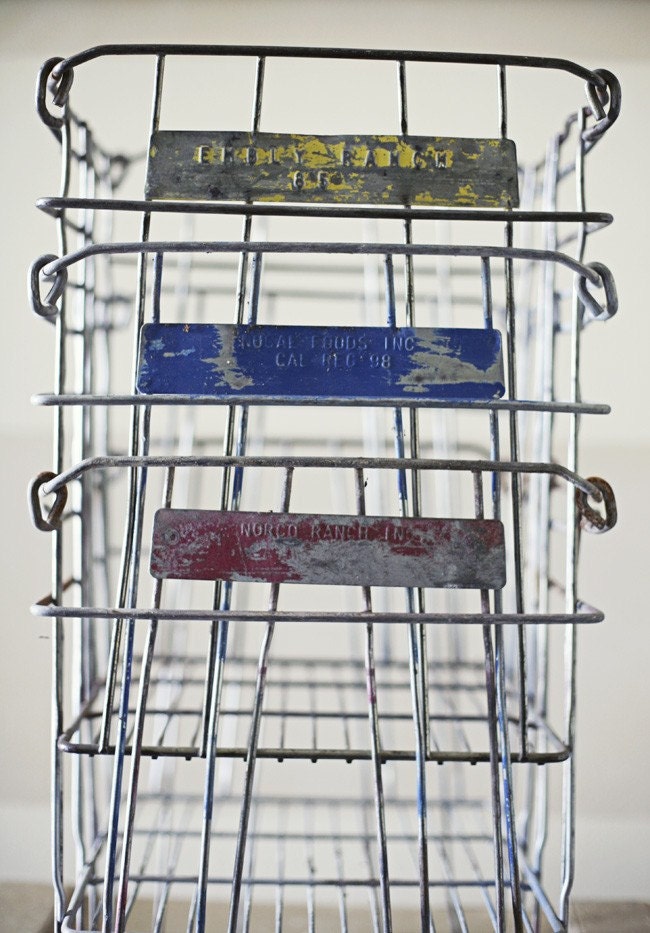 wire basket with original label