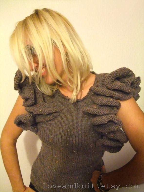 Hand Knitted Sweater- Last One- 40 Dolars Off