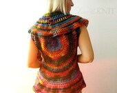 Circular Rainbow Hippie Vest