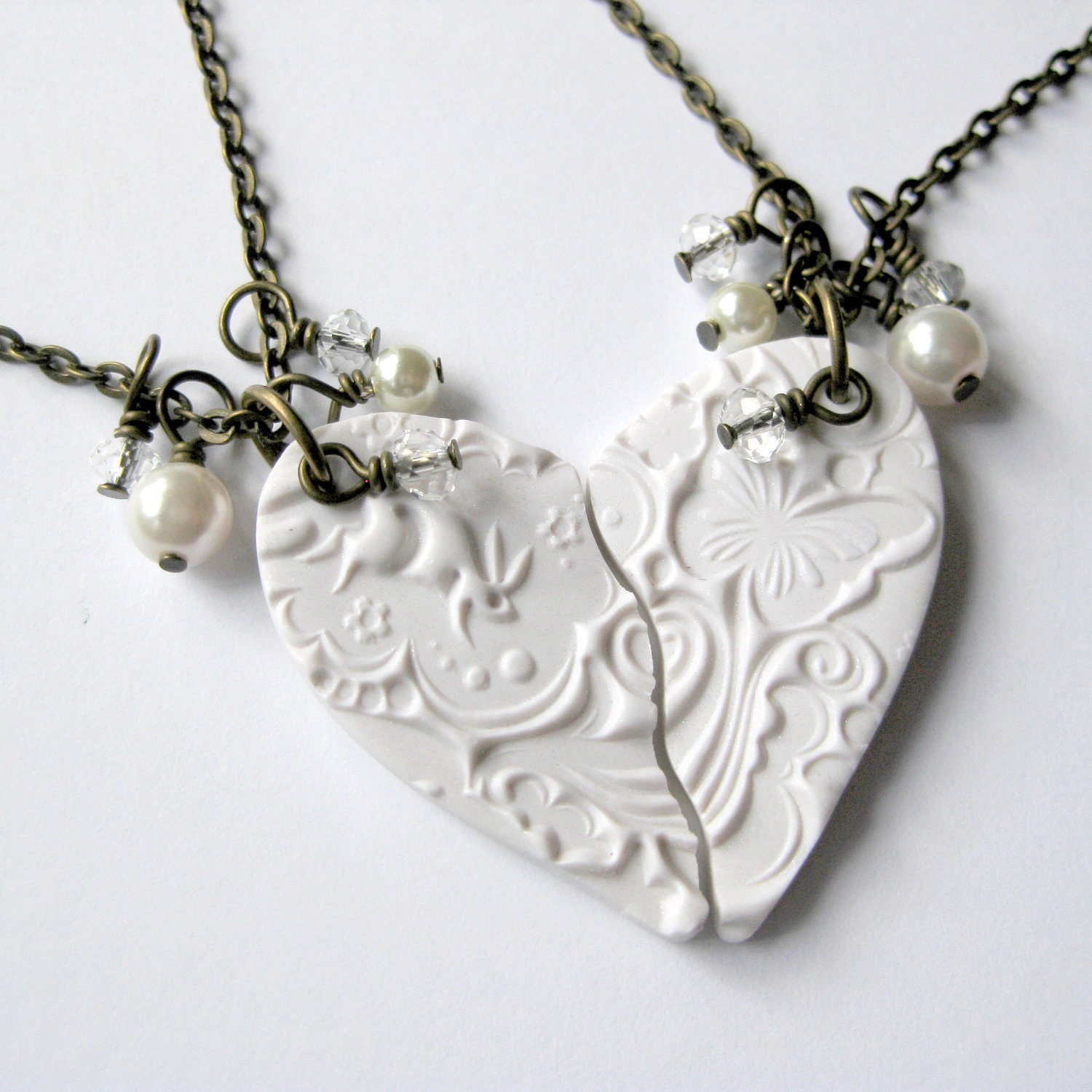Angel Wings BFF Necklaces Matching Necklace Set for Best Friends