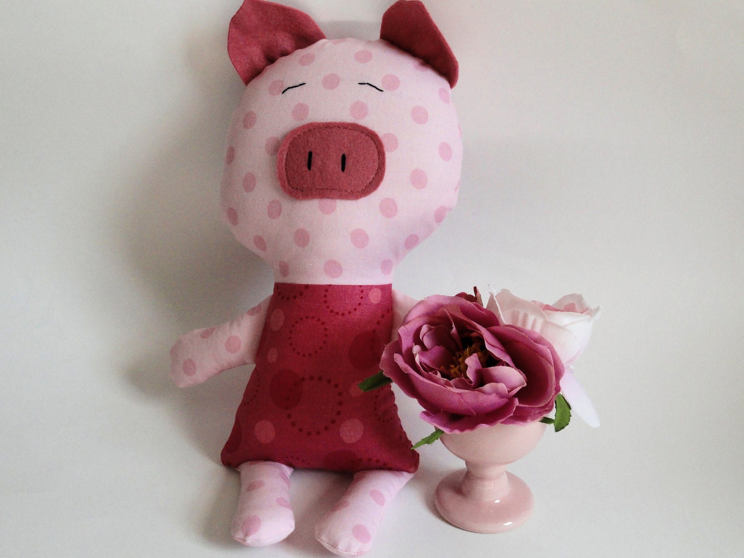 Claire the Piglet - Pink handmade Little Pig